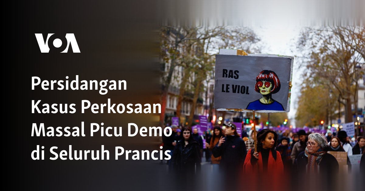 Demo Massal Merespon Persidangan Kasus Perkosaan di Seluruh Prancis