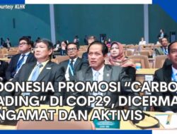 Pengamat dan Aktivis Menganalisis Program “Perdagangan Karbon” Indonesia di COP29