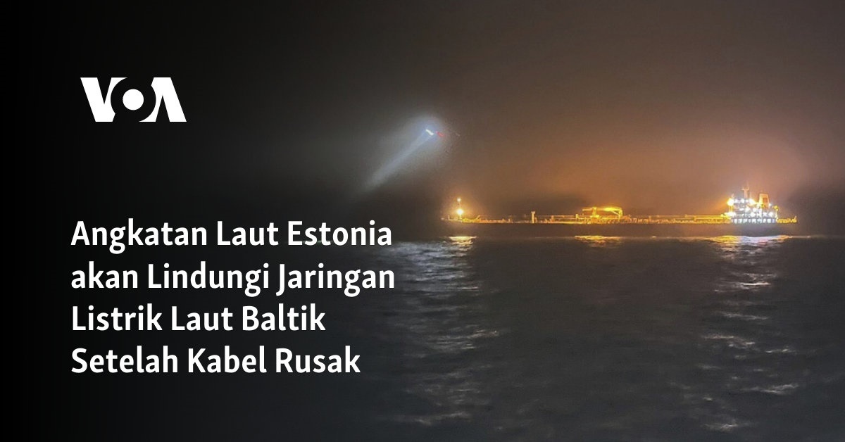 Angkatan Laut Estonia Siap Melindungi Jaringan Listrik Laut Baltik Pasca Kerusakan Kabel