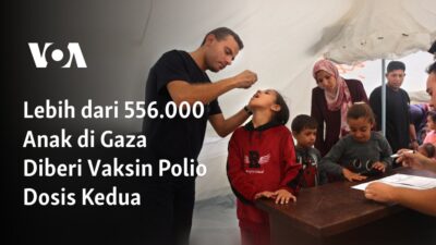 Lebih dari Setengah Juta Anak Gaza Mendapatkan Vaksin Polio Dosis Kedua