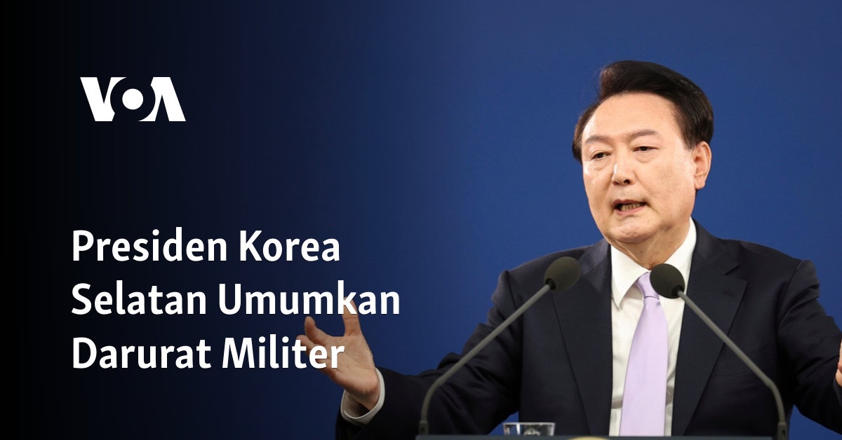 Presiden Korea Selatan Umumkan Kondisi Darurat Militer