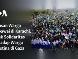 Parade Ratusan Warga di Karachi, Bersatu untuk Palestina di Gaza