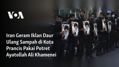 Kampanye Daur Ulang Sampah di Kota Prancis dengan Sorot Potret Ayatollah Ali Khamenei