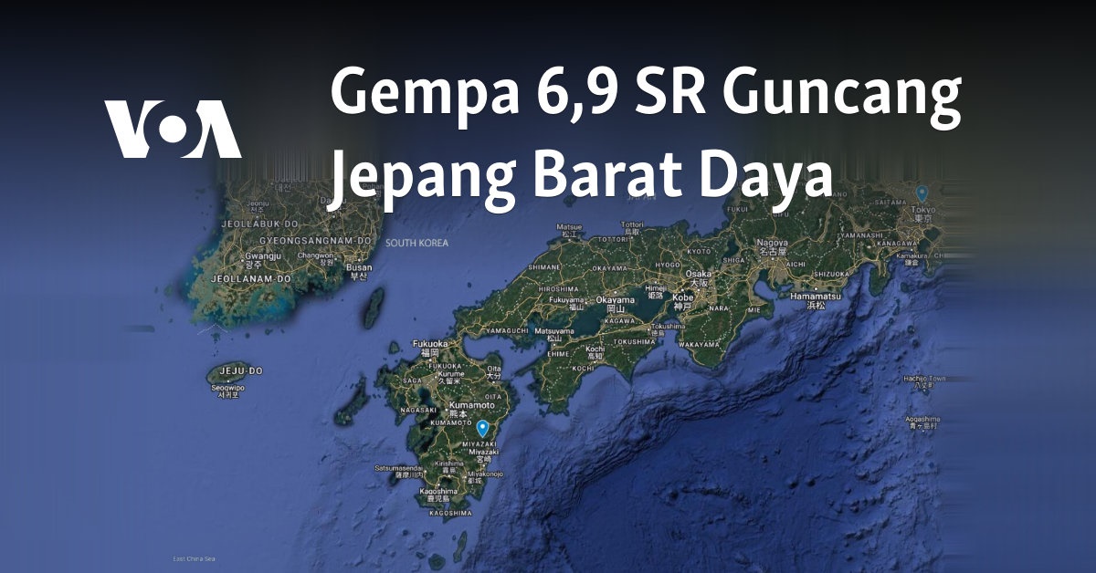 Gempa Besar 6,9 SR Mengguncang Barat Daya Jepang